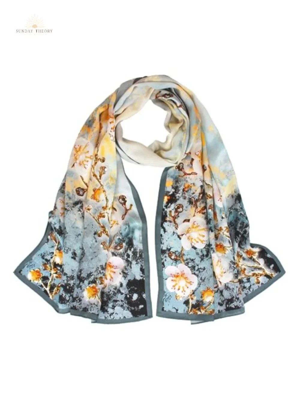 100% Pure Mulberry Silk Long Oblong Shawl Scarf Wrap Lightweight Gift